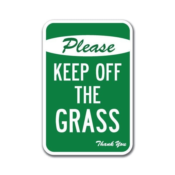 Signmission 18 in Height, 0.12 in Width, Aluminum, 12" x 18", A-1218 Keep Off Grass - OfGr A-1218 Keep Off Grass - OfGr - main